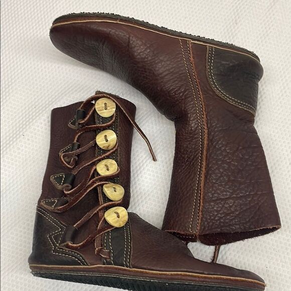 Bald Mountain Hand Crafted Renaissance Brown Leather Boots - Picture 2 of 12